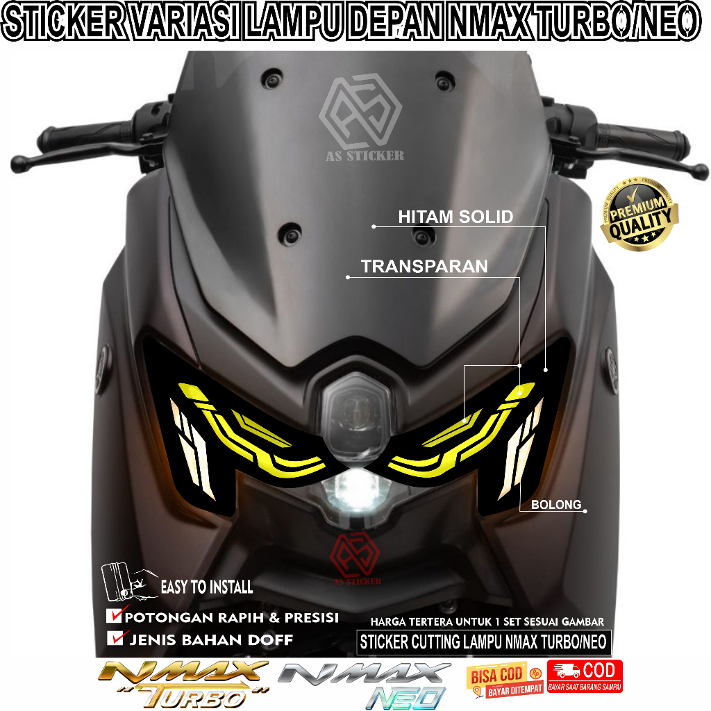 สติ๊กเกอร์ตัด NMAX TURBO & NMAX NEO HEADLIGHT (P1)