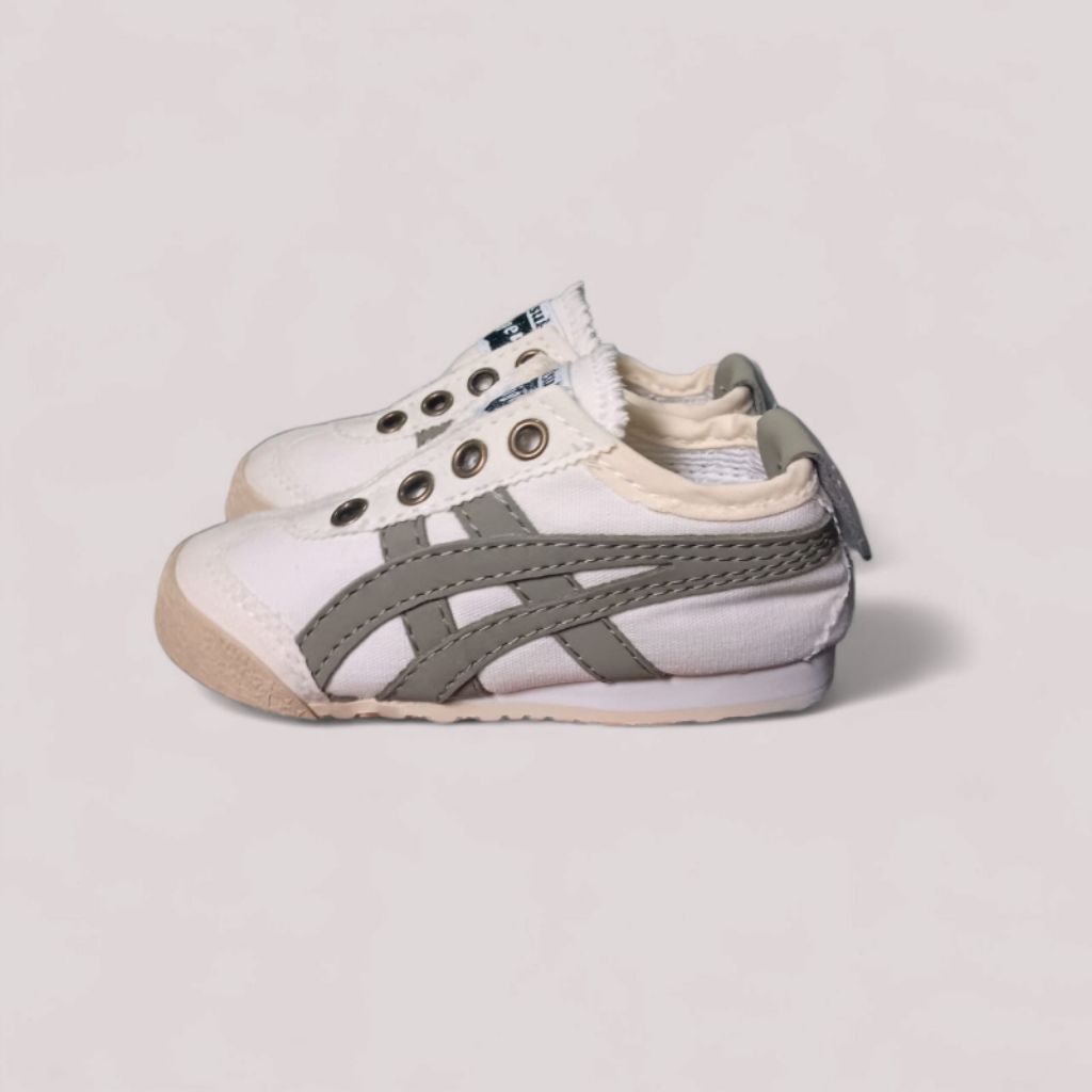 0nitsuka tiger kids baby cream olive green slipon รองเท้าเด็ก