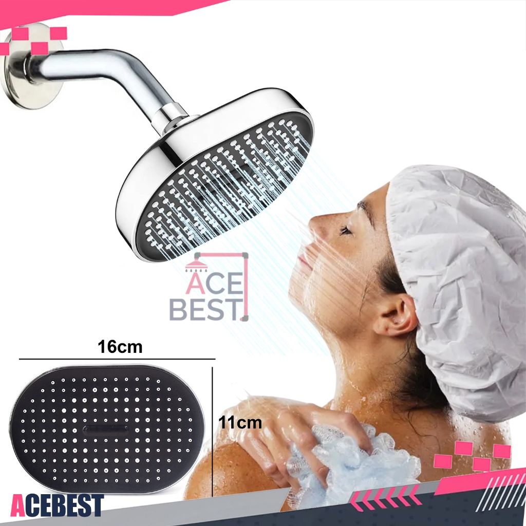 หัวฝักบัวทรงรี Abs Chrome DP-340