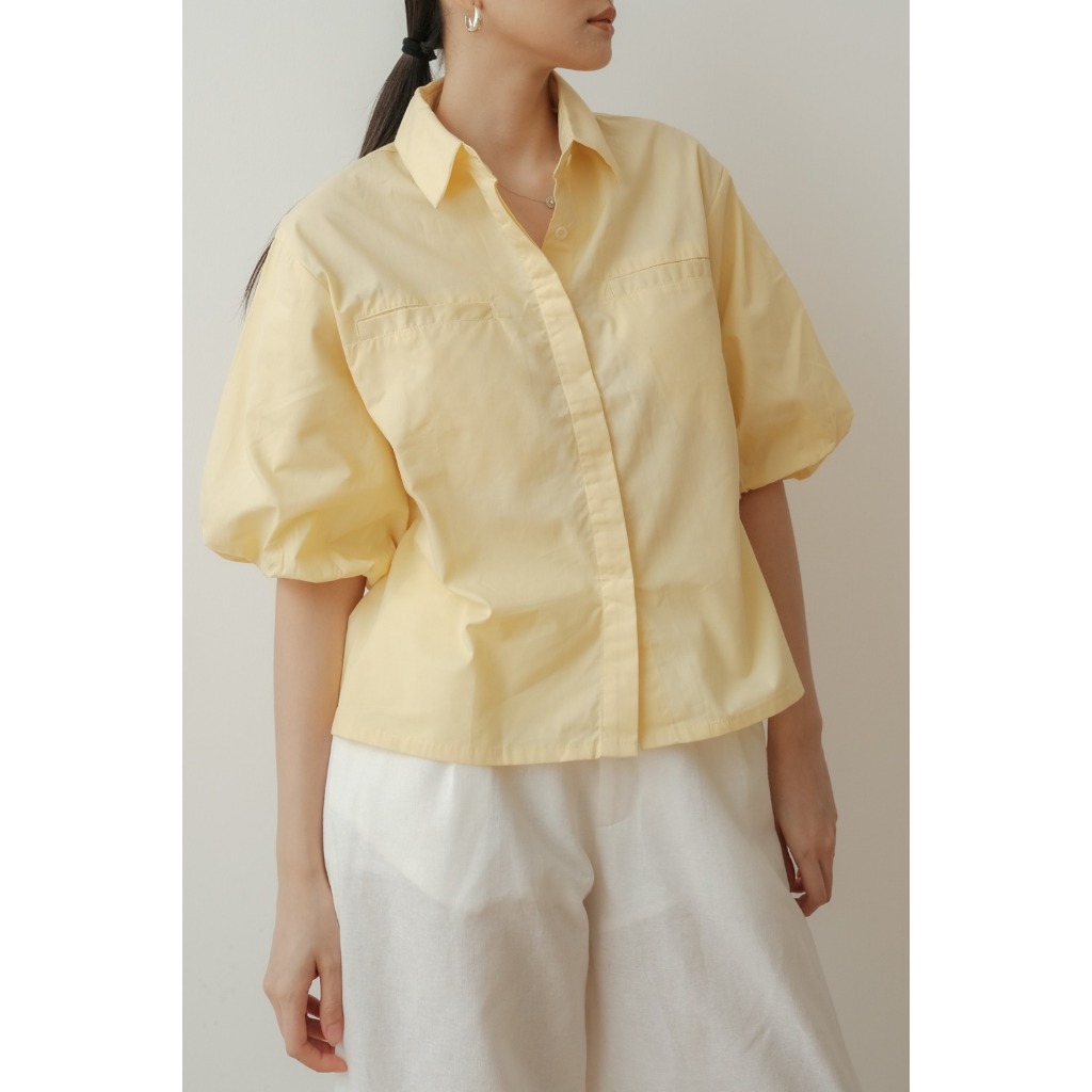 Seminggu.rtw - เสื้อเบลาส์แขนสั้น Iori Puff