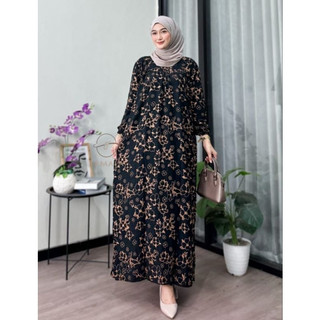 Tamala Gamis Rayon Premium Motif Bunga Flower ukuran Jumbo
