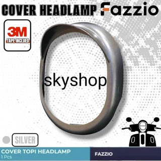 Fazzio ไฟหน้าแหวนหมวกสีดํา Matte blue sky สีส้มสีแดงสีดําGlossy silver tosca สีเหลือง Fazzio chrome โคมไฟ visor วัสดุพลาสติก