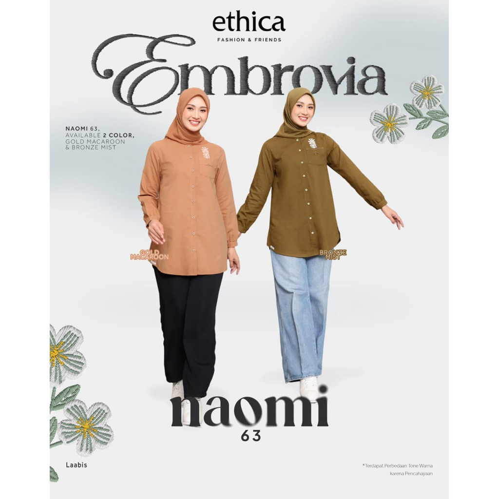 ETHICA NAOMI 63 Blouse Top (Gold Macaroon & Bronze Mist)