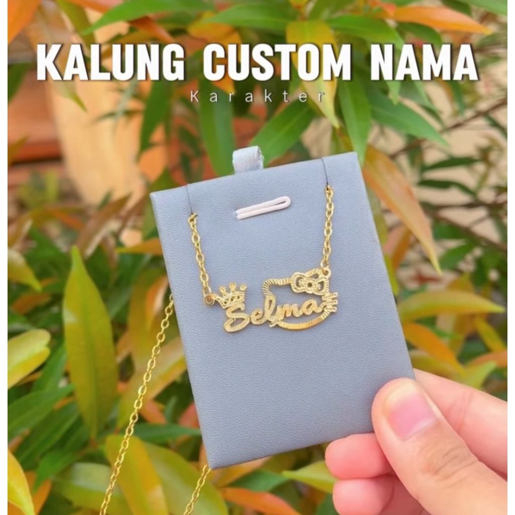 RF Jewelry - สร้อยคอชื่อไทเทเนียม Hello Kitty ป้องกันสนิม สร้อยคอแบบกําหนดเอง