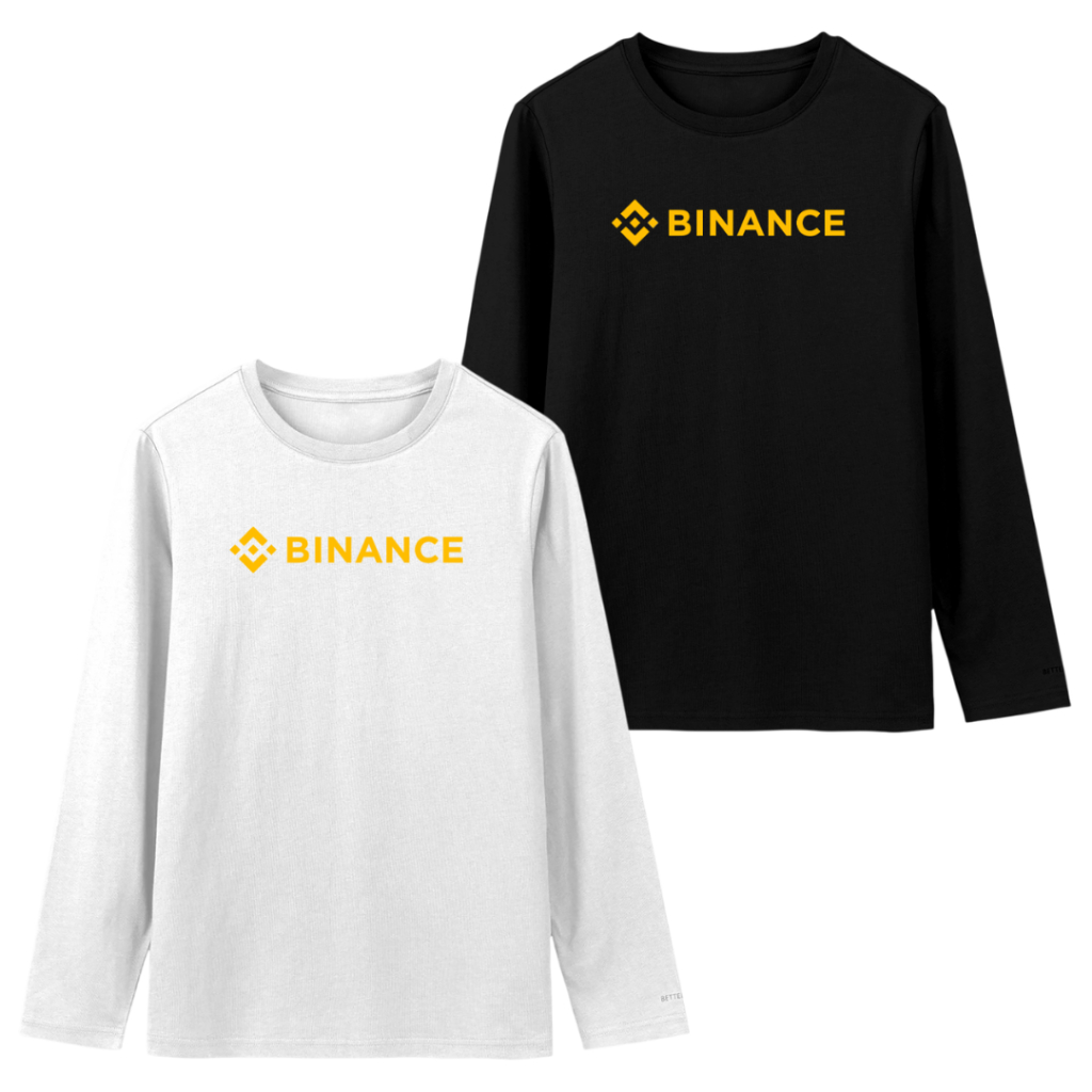 T Shirt Trading Cryptocurrency Binance Regular Fit O Neck Unisex Long Sleeve Cotton Combed 30s