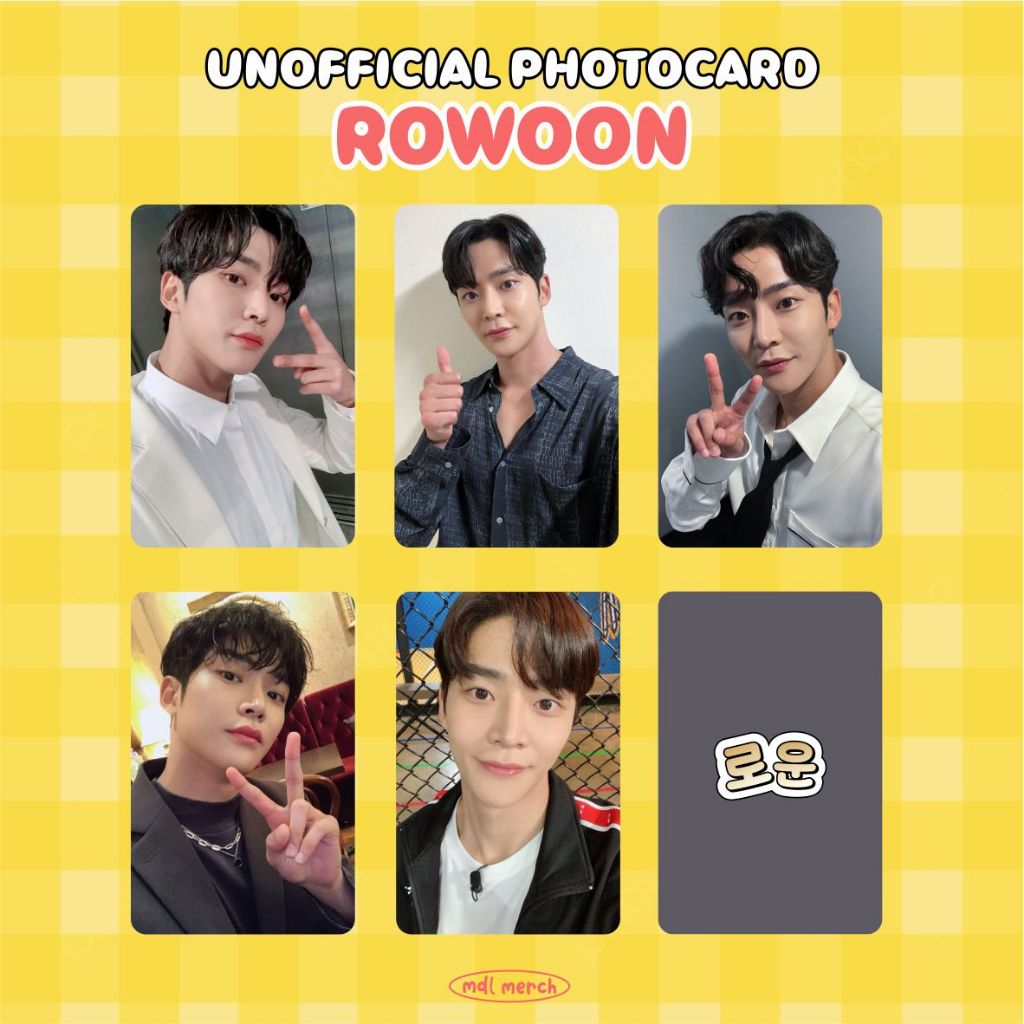 (GET 5 PCs) / ROWOON / UNOFFICIAL PHOTOCARD / KOREAN DRAMA ACTOR / KOREAN ACTOR PHOTOCARD KOREAN ACT