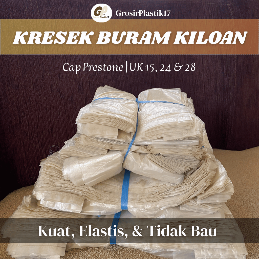 [WEIGHT 1KG] ถุงพลาสติก Butek Prestone Kiloan 1kg ถุงพลาสติก Preston ธรรมชาติ Kiloan 1kg ขนาด 15 24 