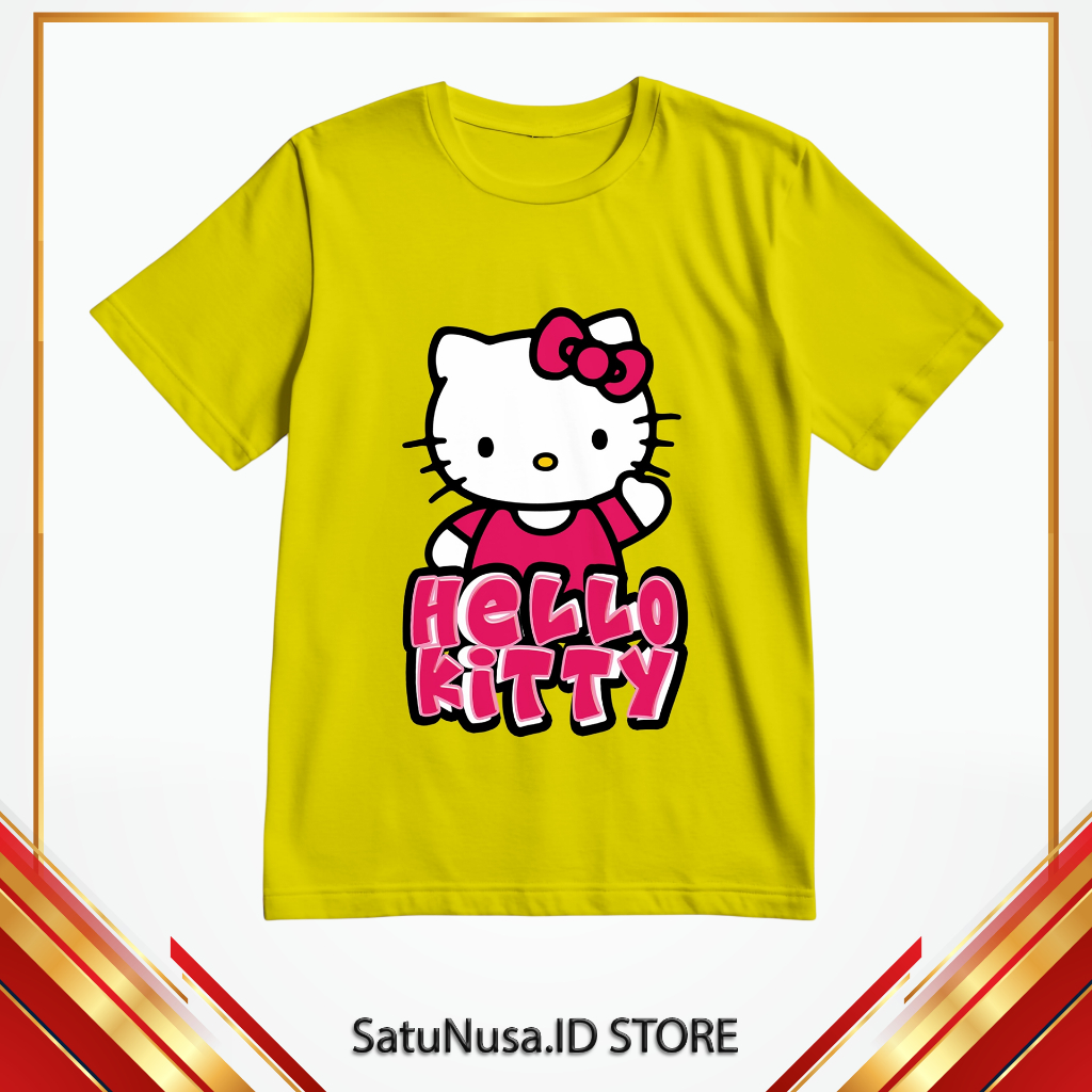 เสื้อยืดเด็กพรีเมี่ยม HELLO KITTY Combed 30s Rp. 35,000 ลําลองแขนสั้น