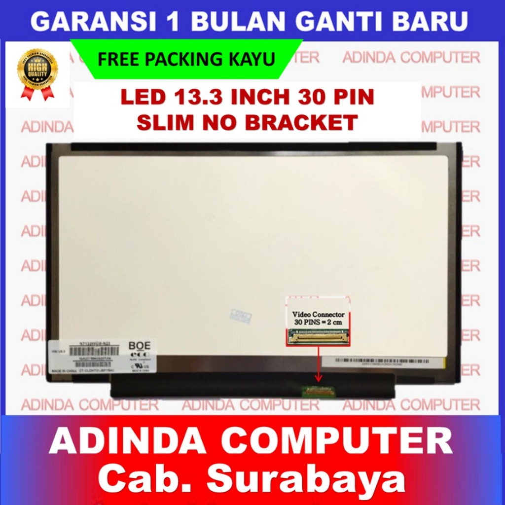 LCD LED Acer Swift 3 N18H2 13.3 13 นิ้ว 30 Pin 30pin Slim Thin HD ไม่มีวงเล็บหู Bolt N133BGE-EBA