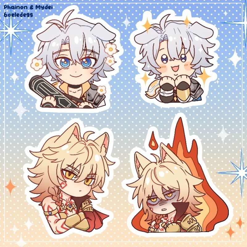 ชุดสติ๊กเกอร์ HSR Painon และ Mydei (Honkai Star Rail)