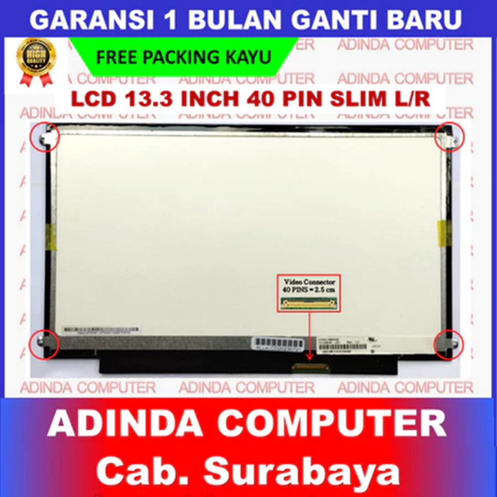 LCD LED Fujitsu Lifebook SH761 UH572 E734 13.3 13 นิ้ว 40 Pin 40pin Slim HD Bracket Ear Bolt ด้านข้า