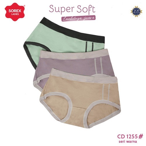 (6pc) ซีดี Sorex 1255 | Sorex Womens Midi Basic Super Soft Briefs - Kshop