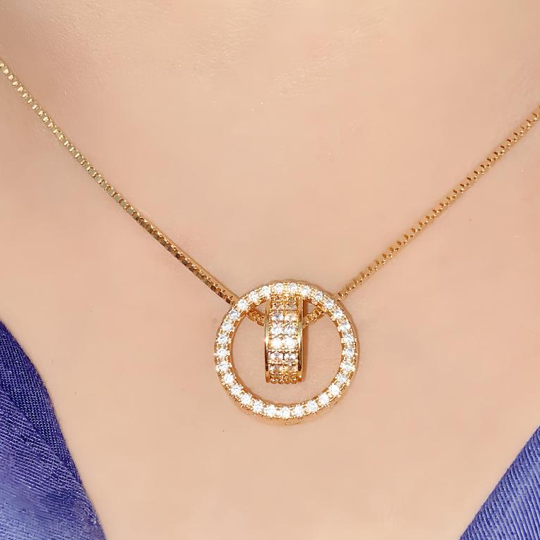 MATLINE - REXY Diamond Gold Silver Titanium Necklace