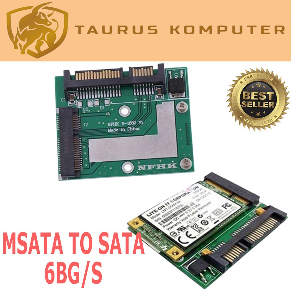 MSATA TO SATA 3 III 6 Gbps CONVERTER การ์ดอะแดปเตอร์ SSD