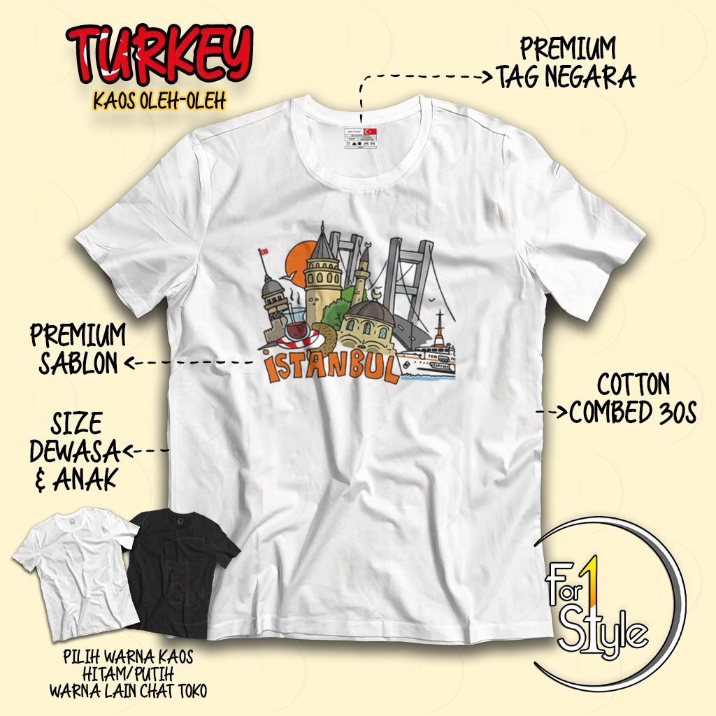 TYPE 02 - เสื้อยืด PREMIUM TURKEY - TURKEY ISTANBUL SOUVENIR - เสื้อยืด TURKEY SOUVENIR