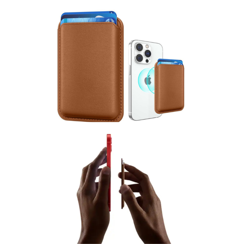 EXTRA STRONG Cardholder Leather Wallet Magnet Magsafe (มีโลโก้ไม่มี)