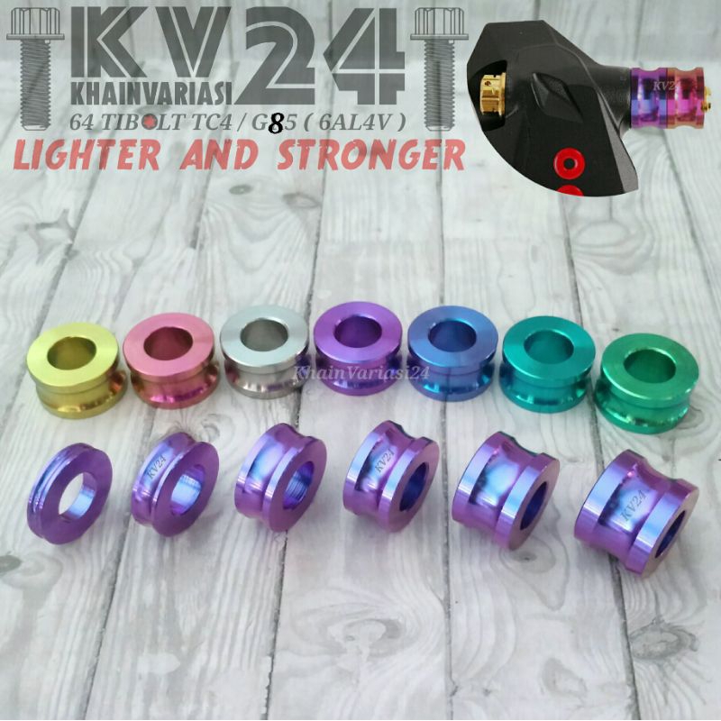 Boss bosh ปลอกคอ bushing spacer ท่อไอเสีย caliper monobloc ไทเทเนียม 3 4 5 8 10 13 15 18 21 23 25 มม.