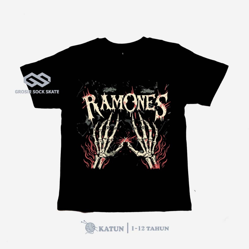 CHILDRENS BAND T-SHIRTS/ RAMONES MUSIC เสื้อยืด AGE 1-12 ปี