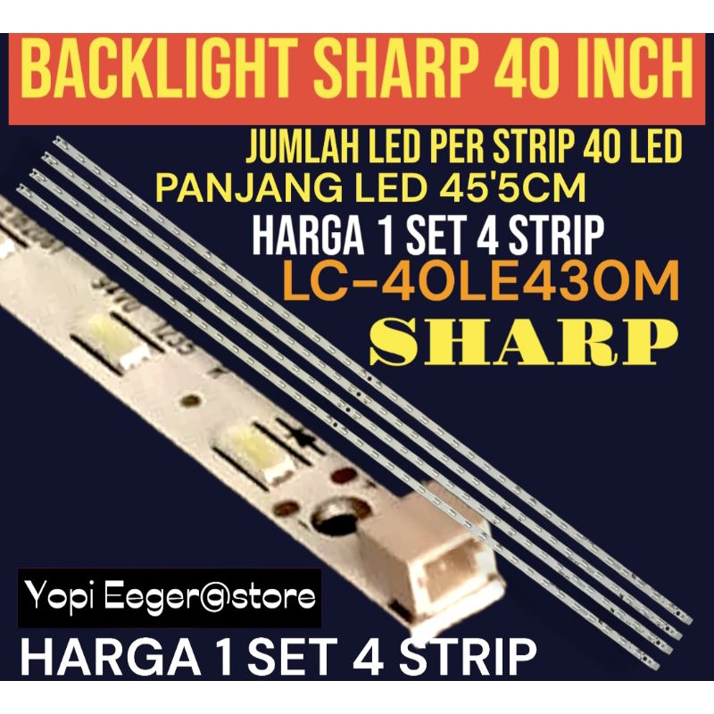 SHARP 40 INCH LED TV BACKLIGHT LC-40LE430M SHARP 40 INCH TV BACKLIGHT