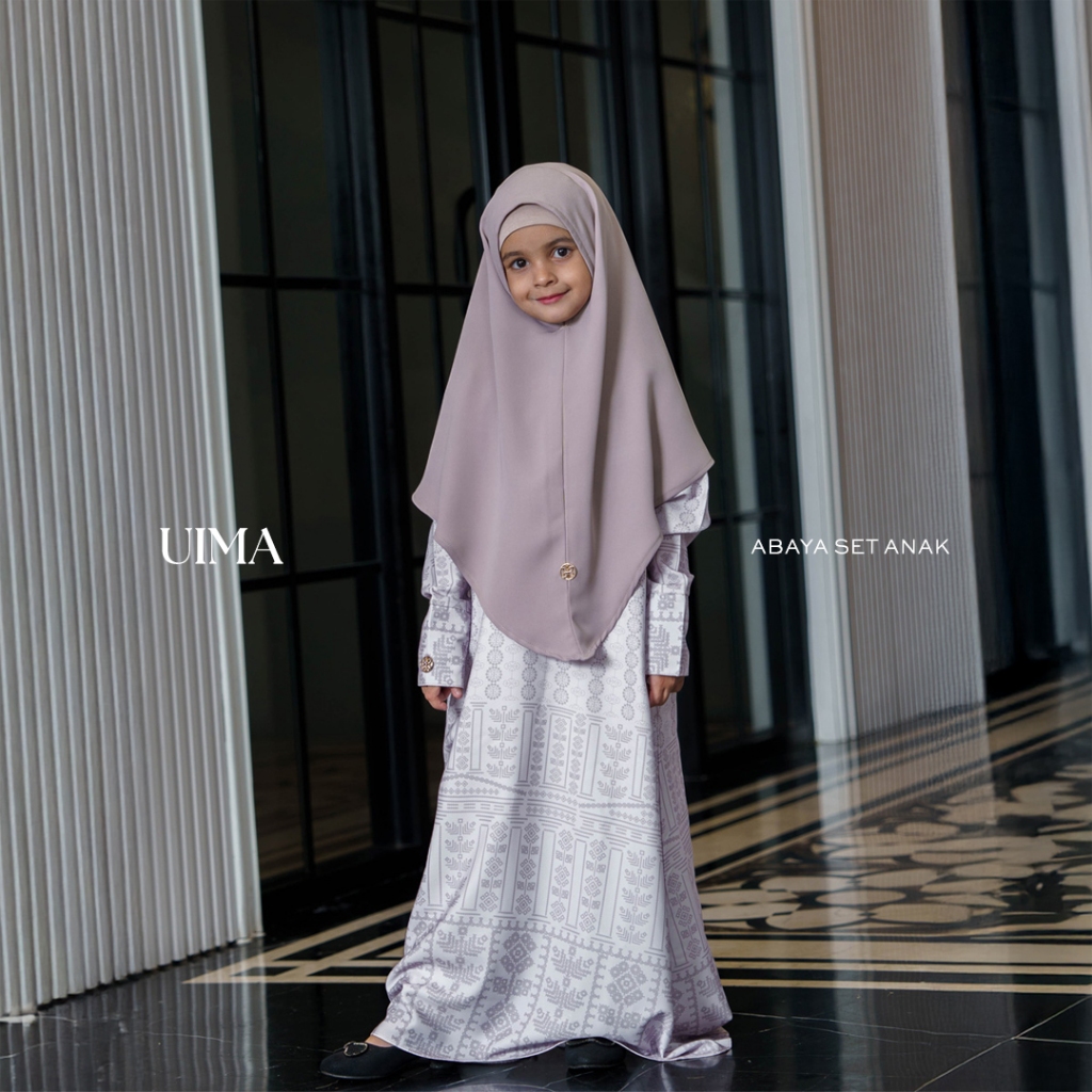 Hawa Outlet - Uima Abaya Set ลายเด็ก Gamis Daily Premium - Jordan Edition
