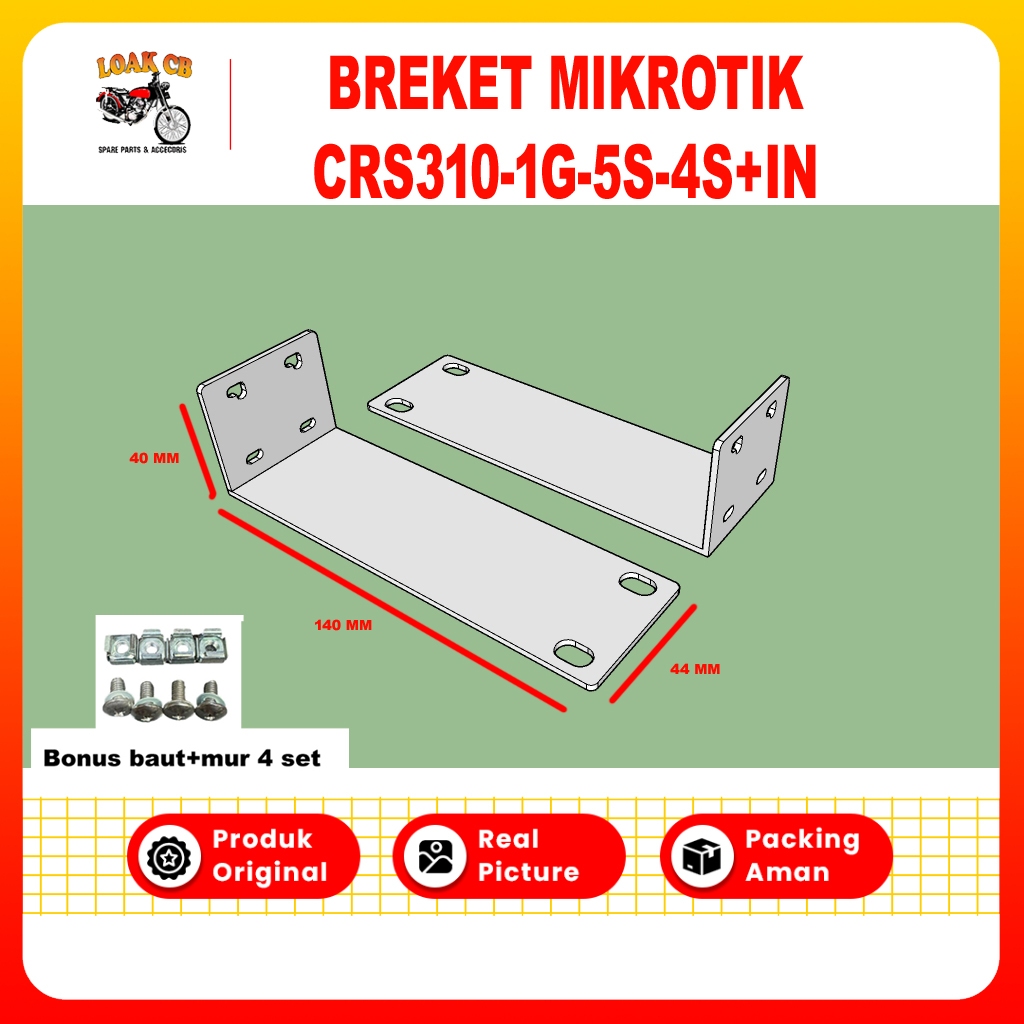 MIKROTIK CNC Bracket CRS310-1G-5S-4S+IN-2 Routerboard LCB Bracket Rackmount แผ่นเหล็กผู้ถือโมเด็ม
