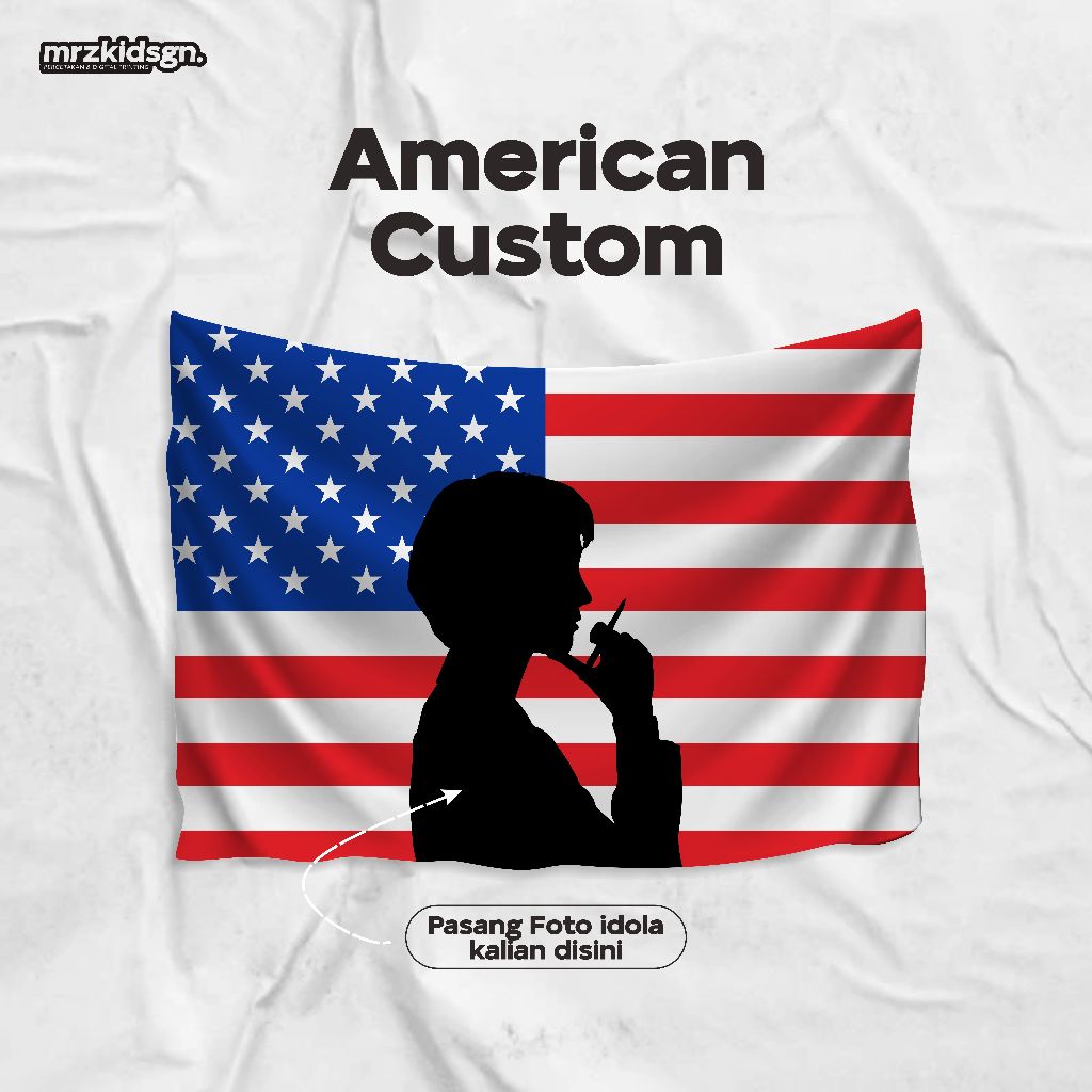 American Flag ไอดอลเกาหลี Request Custom Fag Minji, American Flag Aespa, American FlAG NCT Merch Dec