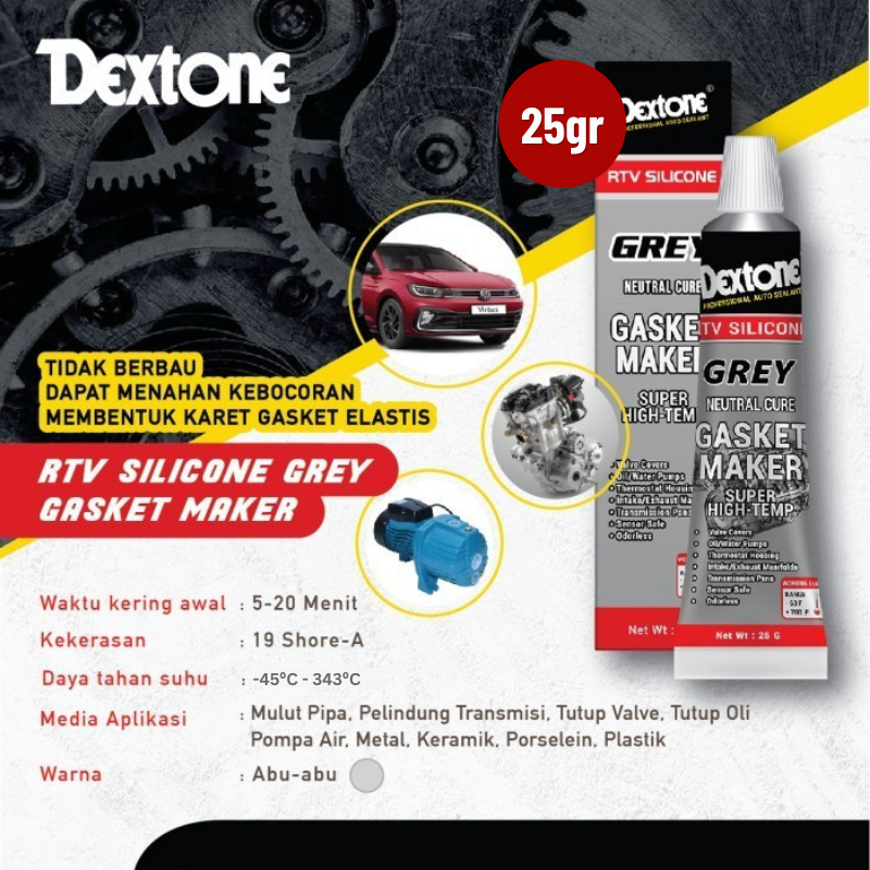 MESIN Dextone Super Gasket Sealant Neutral Grey 25 Gr