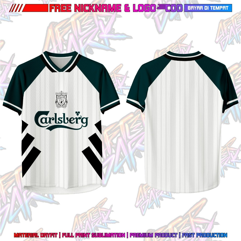 Retro LIVERPOOL JERSEY 1993-1995 MATERIAL EMBOSED MATERIAL LIVERPOLLA CLOTHES // LIVERPOLLA JERSEY /