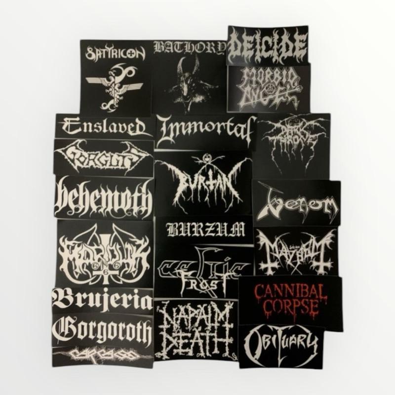 Black / Death Metal Band Sticker Pack (บรรจุ 21 ดวง)