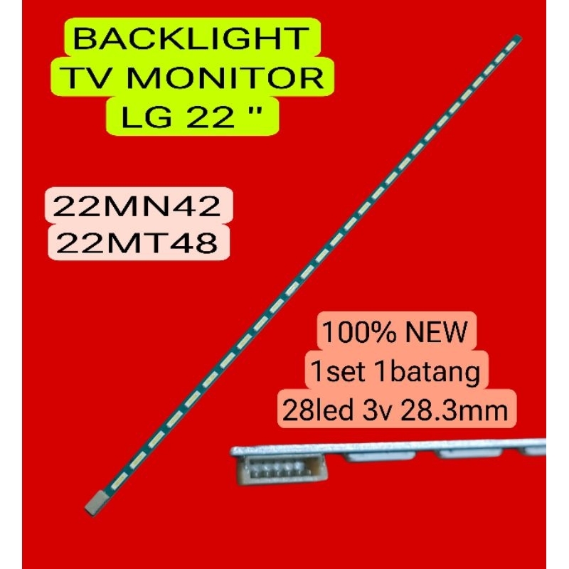 Led BACKLIGHT BL TV MONITOR LG 22INCH 28LED 22MT48A 22MT42MN 22MT48 22MN42