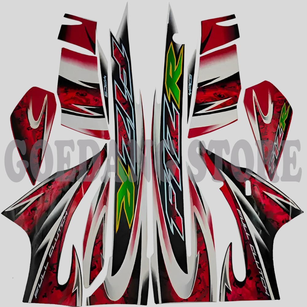 MERAH Standard Striping Yamaha F1zr Fiz R F1 Zr 2004 2005 สีแดงสีดําคุณภาพรถจักรยานยนต์ Body List