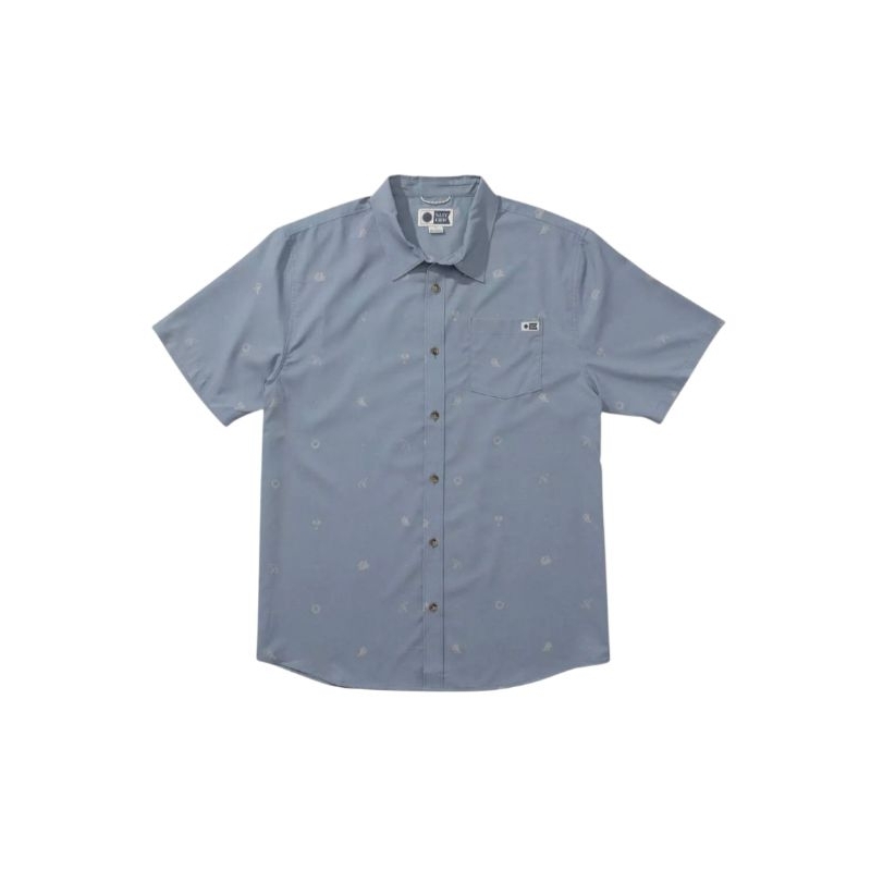 S*lty Crew เสื้อเชิ้ตแขนสั้น Micro Vibes สําหรับผู้ชาย Deep Sea และ Deep Sea