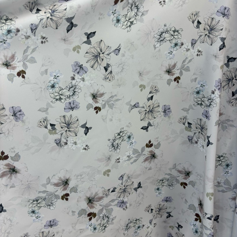 (50 ซม.) JAYA TEXTILES ANTI-CRANK Zuhair พิมพ์ผ้าวัสดุหรูหราฤดูใบไม้ร่วงดอกไม้ Motif Gamis Dress