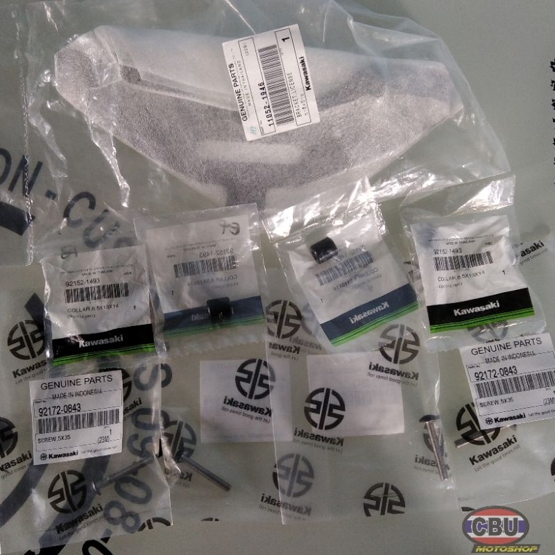 LOKAL หมายเลขด้านหน้าวงเล็บ Bolt Nut Bushing Ninja 150 Rr เก่า Zx Rare Local Bolt