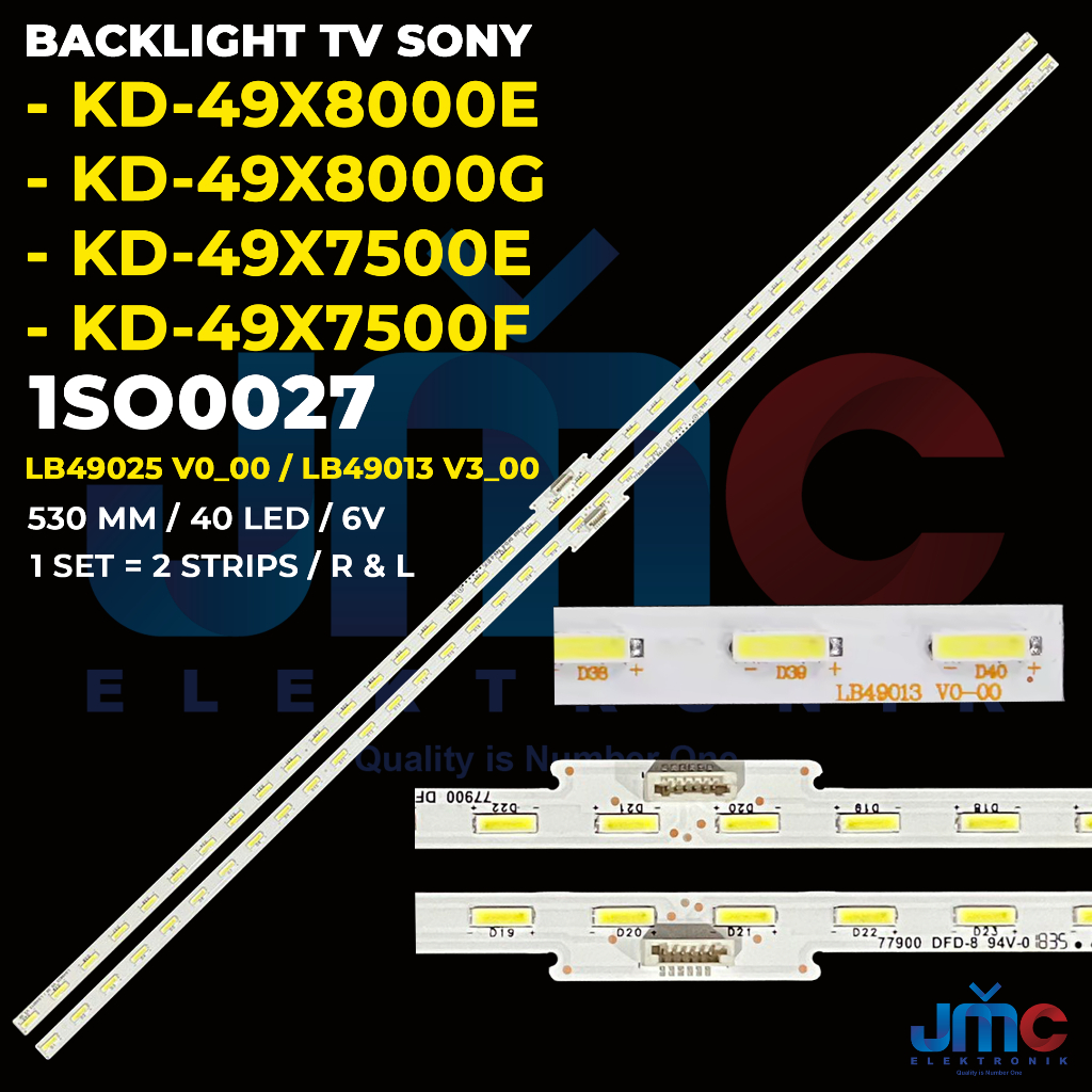 Sony 49 นิ้วไฟแบ็คไลท์ทีวี KD-49X8000E 49X8000G 49X7500E 49X7500F LB49025 V0_00/49013 V3_00