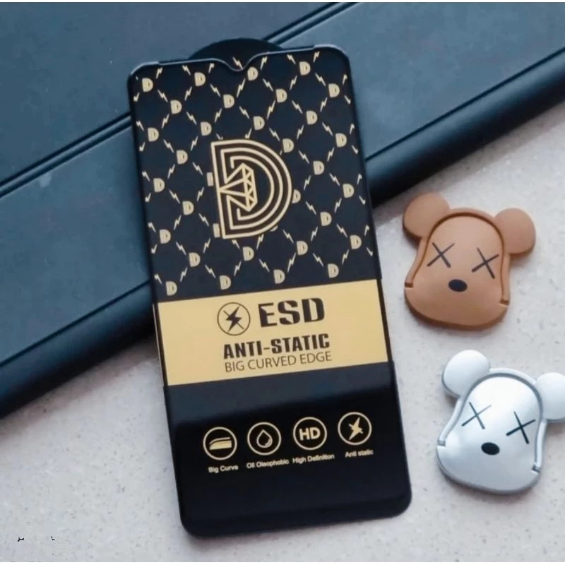 LAYAR PBA กระจกนิรภัย ESD Anti-Static Full Screen Glass สําหรับ REDMI 4X, Note 4x, 4A, Mi A1, 5A, 6A