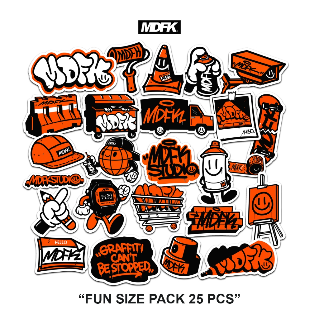 สติ๊กเกอร์ MDFK FUN SIZE PACK 25 ชิ้น