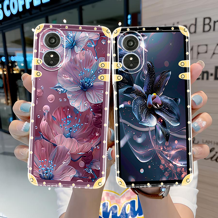 HP Oppo A38 A18 A17 A17K A60 A58 4G A58 5G A78 5G A98 กรณีล่าสุดดอกไม้กรณีความงามโทรศัพท์ Protector