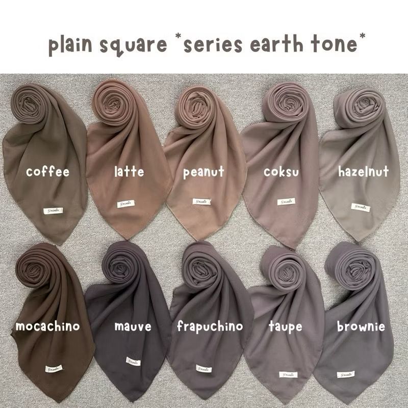 PLAIN SQUARE PART 2 | พรีเมี่ยม POLLYCOTTON SQUARE HIJAB