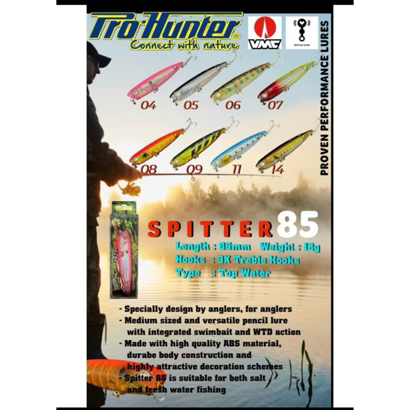 LURE PRO HUNTER SPITTER PENCIL 85MM / 12GR