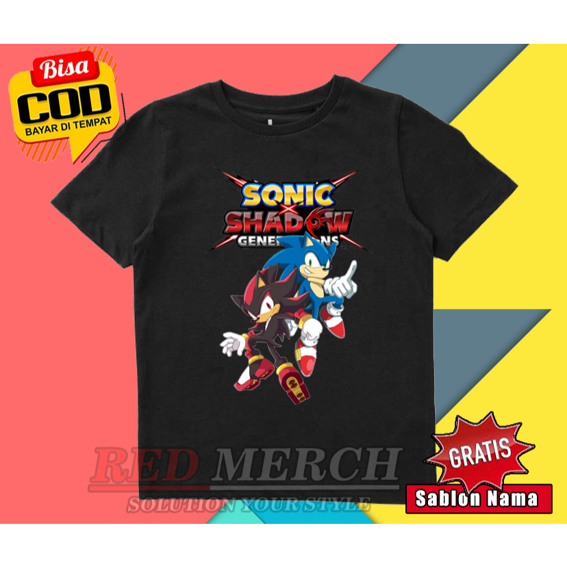 SONIC X SHADOW GENERATIONS SONIC ADVENTURE CHILDRENS เสื้อยืด