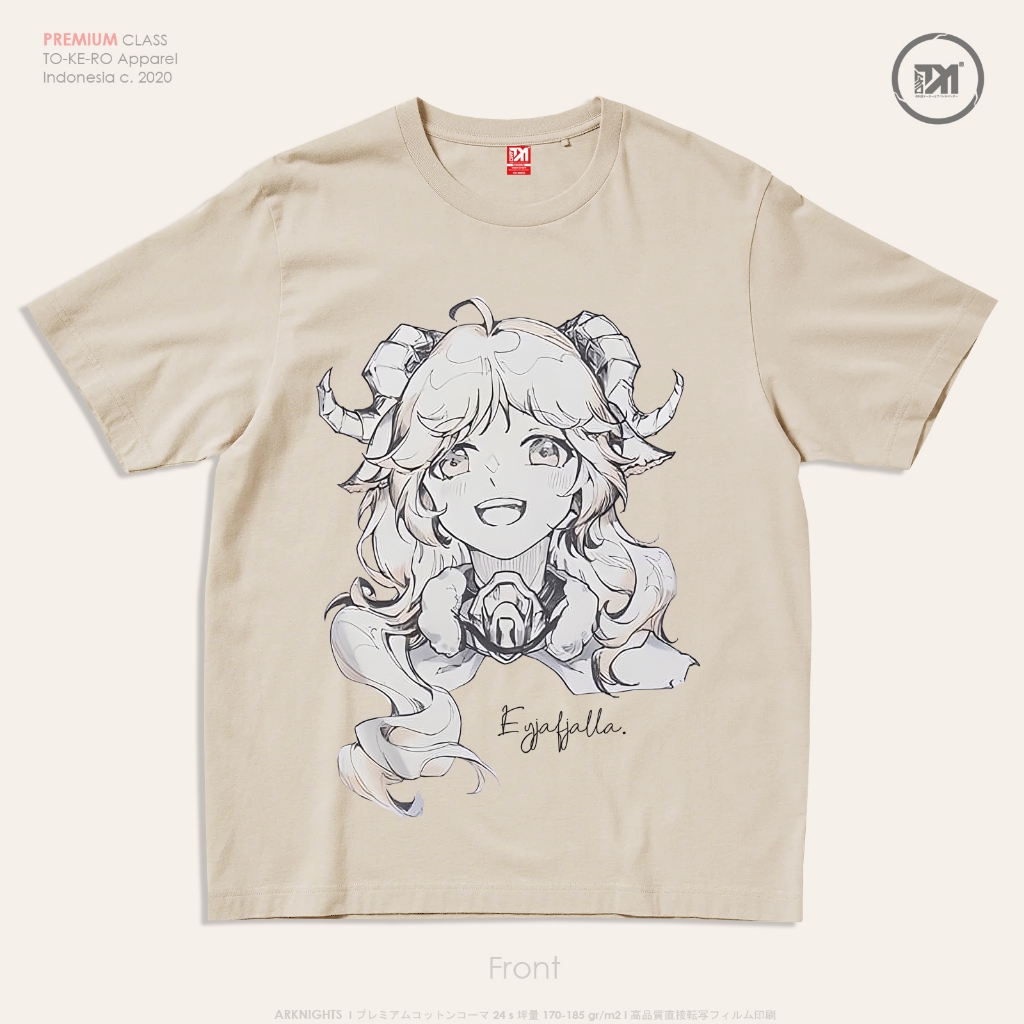 เสื้อยืดเกม TOKERO ARKNIGHTS - EYJAFJALLA [Khaki/ Grey/ White] type A