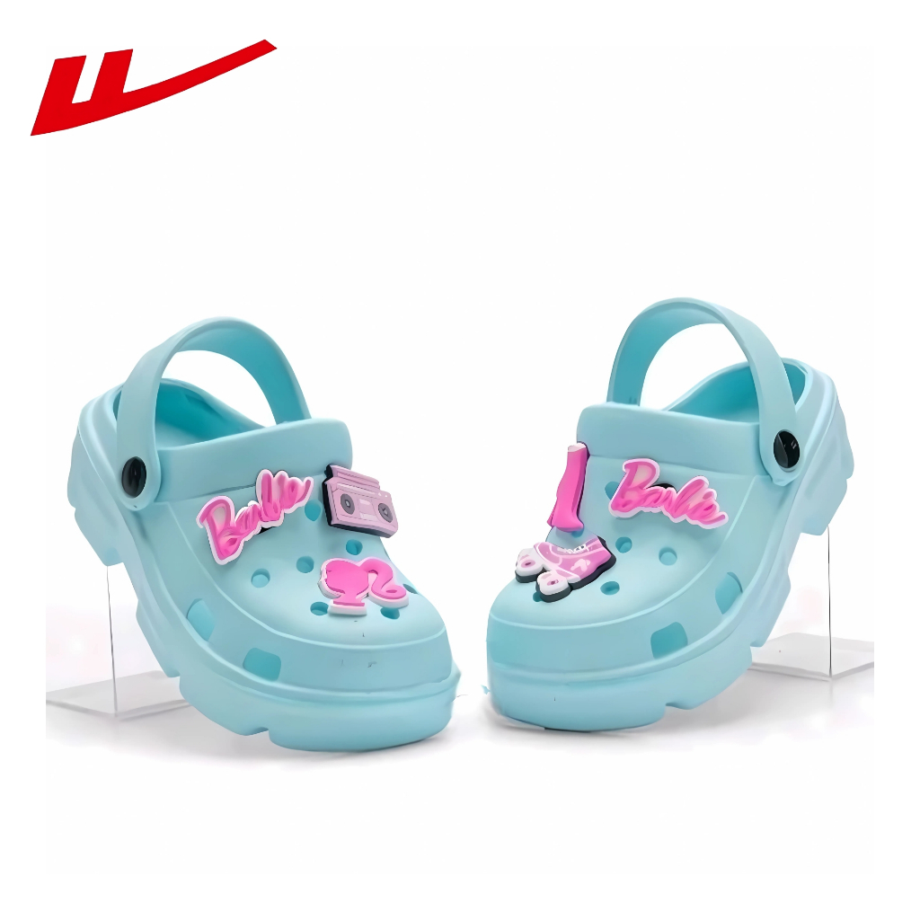 เฟดอร์ 805GH | รองเท้าแตะบาร์บี้ Jibbitz ของ Baim ทําจากยาง Eva น้ําหนักเบา รองเท้าแตะ Bakpau กันลื่