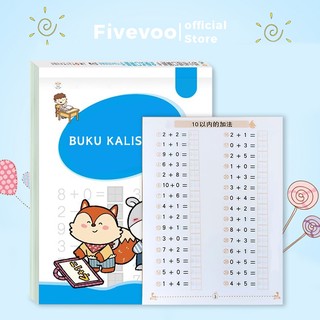FIVEVOO Pengurangan Dan Penjumlahan Buku Kerja Matematika/Soal Latihan Matematika Anak - (10-100)