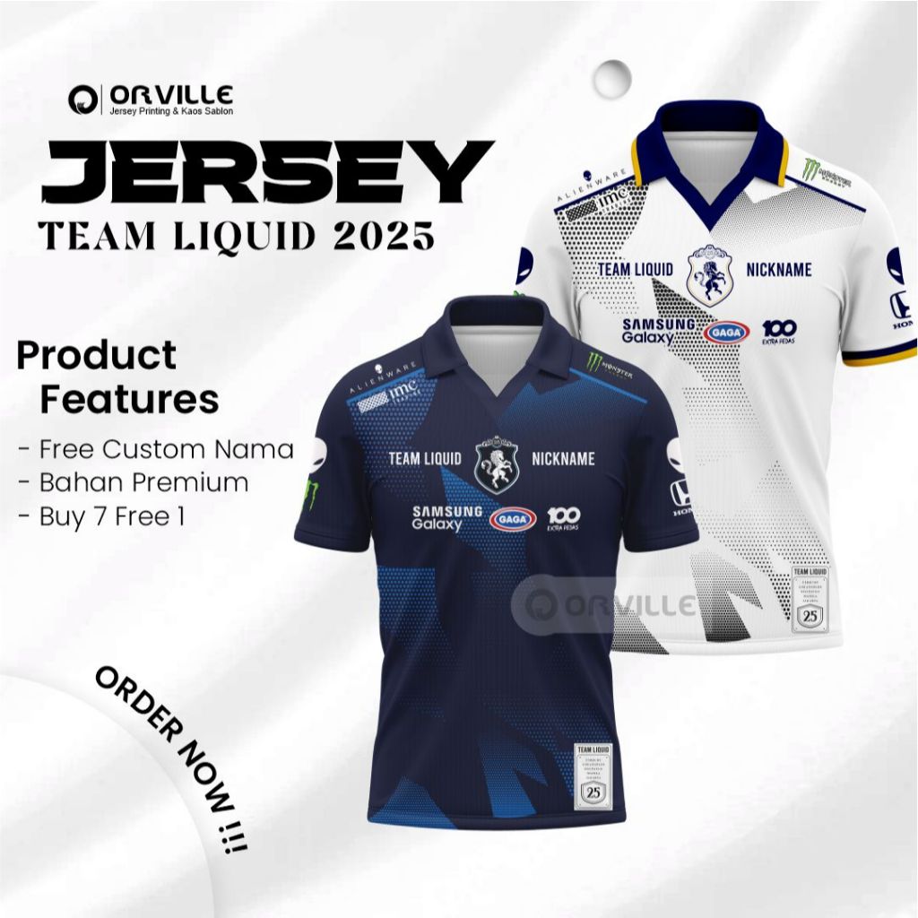 Team Liquid Jersey Home Away ล่าสุด 2025 Team Liquid MLBB ID/PH MPL S15 ฟรี Nickame
