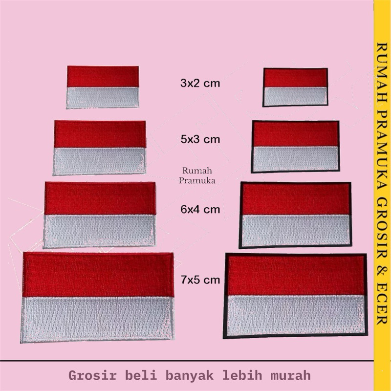 MERAH เตียงสีแดงและสีขาวสีแดงและสีขาว Bedge Bet ธงปัก 3x5 ซม. ธงสัญลักษณ์ // BARRRRU
