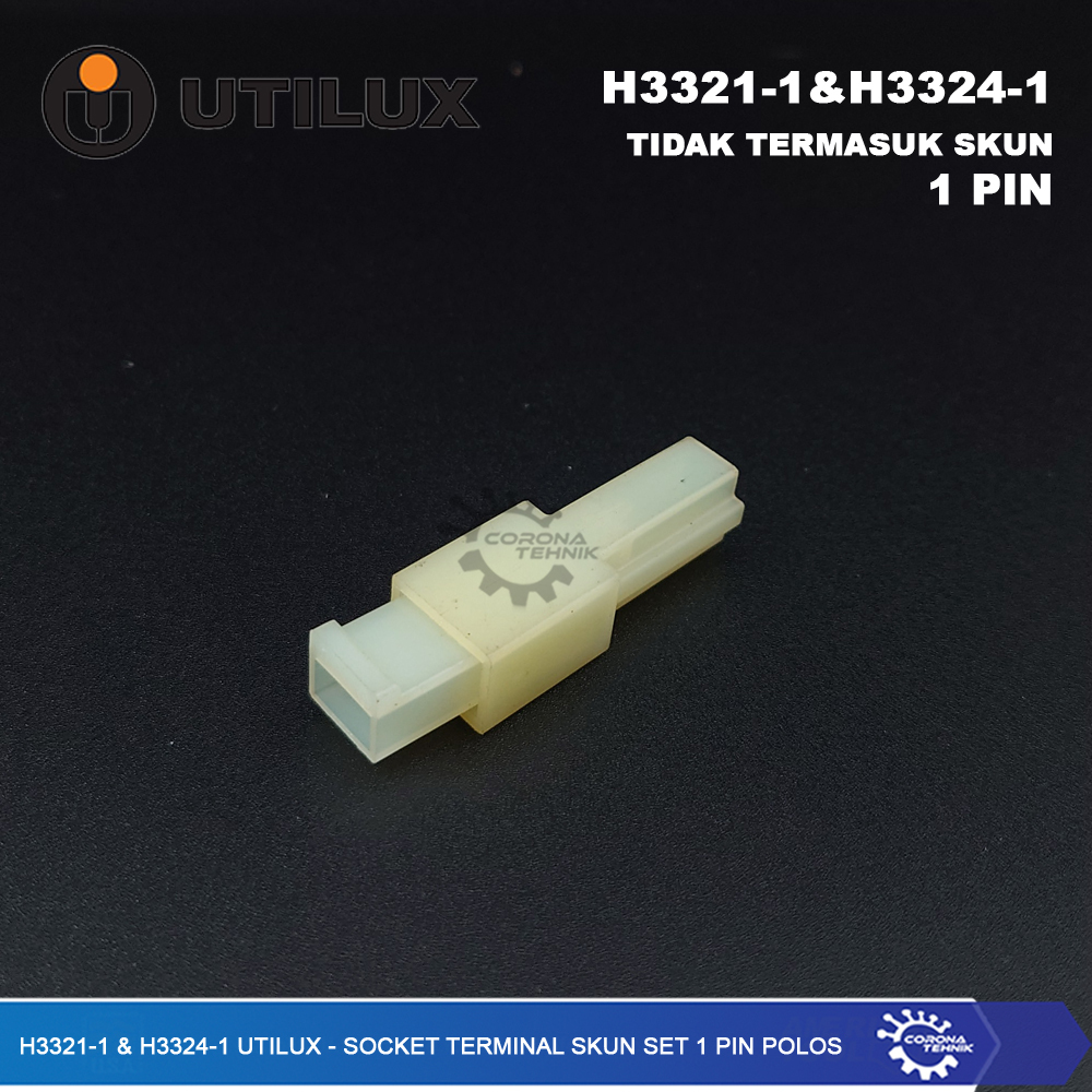 Socket Terminal Skun Set 1 Pin Polos - H3321-1 & H3324-1 Utilux