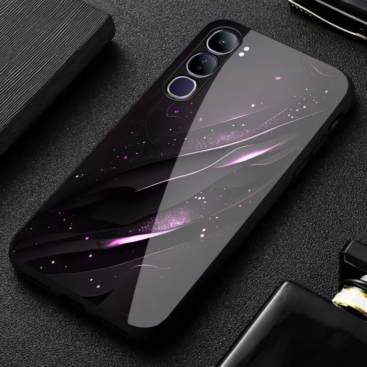 VIVO Y29 5G Glass Softcase - ล่าสุด VIVO Y29 5G HP Casing [M355] VIVO Casing - Dark Pastle Motif Aes