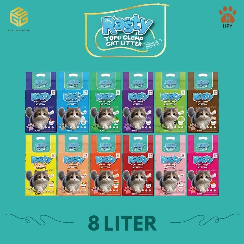 ทรายแมว Rasty Top Clump 8 ลิตร LEMON