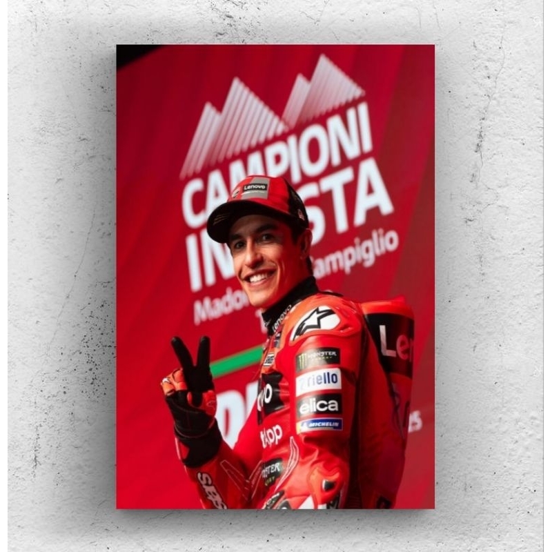 Marq Marquez ducati lenovo wall Poster ขนาด A3+ สูง 48cm กว้าง 32cm